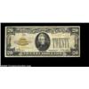 Image 1 : Fr. 2402 $20 1928 Gold Certificate. Fine. There is a small but quite dark triangular offset at the b