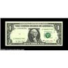 Image 1 : Fr. 1909-G $1 1977 Federal Reserve Note. Gem Crisp Uncirculated. A near total failure of the ink jet