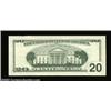 Image 2 : Fr. 2083-B $20 1996 Federal Reserve Note. Extremely Fine. The green Treasury seal failed to print.