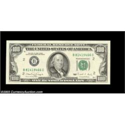 Fr. 2173-B $100 1990 Federal Reserve Notes. Gem Crisp Uncirculated. A consecutive trio of notes show