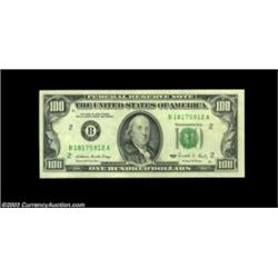 Fr. 2172-B $100 1988 Federal Reserve Note. Extremely Fine-About Uncirculated. Consecutive to the las
