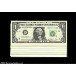 Fr. 1912-H $1 1981A Federal Reserve Notes. Gem Crisp Uncirculated. A 43 piece group of the H-B block
