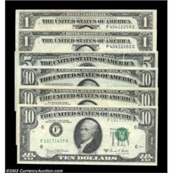 Four Errors and Two Courtesy Autographs.Fr. 1614 $1 1935E Silver Certificates (2) both XF with court