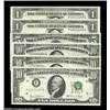 Image 1 : Four Errors and Two Courtesy Autographs.Fr. 1614 $1 1935E Silver Certificates (2) both XF with court