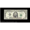 Image 3 : $5 Fed Error Pair.Fr. 1972-L $5 1969C Federal Reserve Note Gem CU, small butterfly fold in the lower
