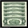 Image 2 : Fr. 1510* $2 1953A Legal Tenders. Gem Crisp Uncirculated.Five consecutive examples of this elusive s