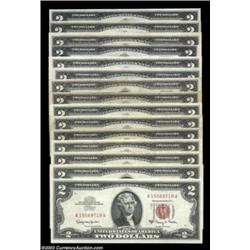 A Collection of $2 Legal Tender Notes$2 1928 Gem Crisp Uncirculated; $2 1928A Extremely Fine; $2 192