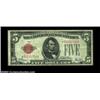 Image 1 : Fr. 1526* $5 1928A Legal Tender. Very Fine.An attractive and brightly colored example of this key st
