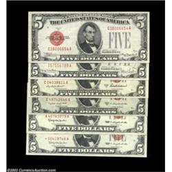 Red Seal Fives.Fr. 1528 $5 1928C Legal Tender VF-XFFr. 1531 $5 1928F Legal Tender XFFr. 1533 $5 1953