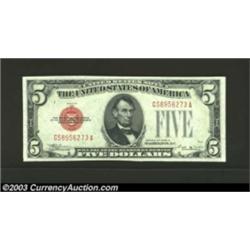 Fr. 1529 $5 1928D $5 Legal Tender. Gem Crisp Uncirculated.A well centered and exceptionally fresh ge