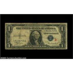 Fr. 1609* $1 1935A "R" Silver Certificate. Very Good-Fine.A virtual duplicate in grade to the exampl