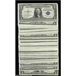 Fr. 1614 $1 1935E Silver Certificates. Pack Bookends. Choice to Gem Crisp Uncirculated.A wonderful g