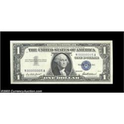 Fr. 1619 $1 1957 Silver Certificate. Gem Crisp Uncirculated.A gorgeous single digit serial number 9
