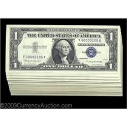 Fr. 1621 $1 1957B Silver Certificates. 54 Three Digit Serial Numbered Notes. Gem Crisp Uncirculated.