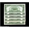 Image 2 : Five Small Size $5 Silver Certificates.Fr. 1650 $5 1934 Silver Certificate Gem CUFr. 1651 $5 1934A S