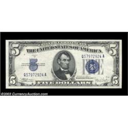 Fr. 1653/Fr. 1654 $5 1934C/1934D Silver Certificates. Changeover Pair. Gem Crisp Uncirculated.One of