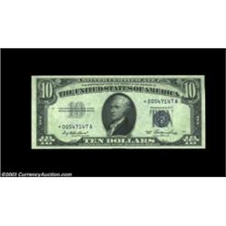 Fr. 1706* $10 1953 Silver Certificate. CGA Gem Uncirculated 66.One of a pair of gem stars, graded by