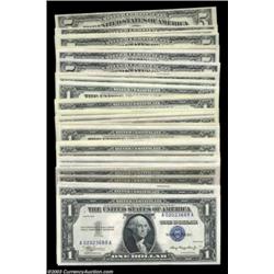 A Hoard of $1 and $5 Silver Certificates$1 1935 Gem Crisp Uncirculated$1 1935A (4); Gem Crisp Uncirc