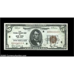 Fr. 1850-B $5 1929 Federal Reserve Bank Note. Choice Crisp Uncirculated.An attractive example bearin