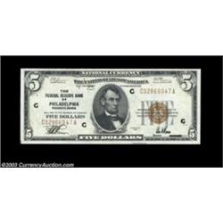 Fr. 1850-C $5 1929 Federal Reserve Bank Note. Crisp Uncirculated.Fully original and fully Gem but fo