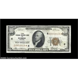 Fr. 1860-E* $10 1929 Federal Reserve Bank Note. Extremely Fine.A very rare Federal Reserve Bank Note