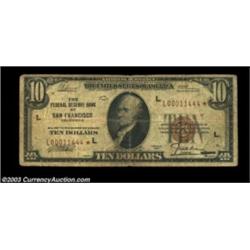 Fr. 1860-L* $10 1929 Federal Reserve Bank Note. Very Good.A very tough star, with a reported populat