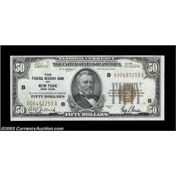 Fr. 1880-B $50 1929 Federal Reserve Bank Note. Crisp Uncirculated.The right margin is cut a bit tigh