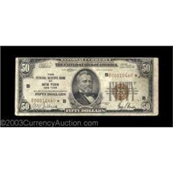Fr. 1880-B* $50 1929 Federal Reserve Bank Note. Fine-Very Fine.Fully original and problem-free save