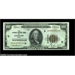 Fr. 1890-D $100 1929 Federal Reserve Bank Note. Gem Crisp Uncirculated.Consecutive to the note below