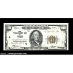 Fr. 1890-G $100 1929 Federal Reserve Bank Note. Choice Crisp Uncirculated.Cut a bit close at the bot