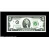 Image 1 : Fr. 1935-I $2 1976 Federal Reserve Note. Gem Crisp Uncirculated.An unusual note bearing fancy serial