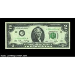 Fr. 1935-J* $2 1976 Federal Reserve Note. Choice Crisp Uncirculated.Consecutive to the other low ser