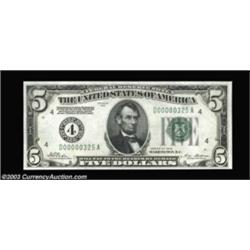 Fr. 1950-D $5 1928 Federal Reserve Note. Choice-Gem Crisp Uncirculated.A gorgeous note with the thre