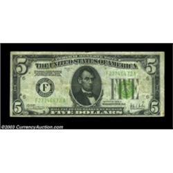 Fr. 1953-F $5 1928C Federal Reserve Note. Fine-Very Fine.Although examples of this series were print