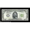 Image 1 : Early Fed Pair.Fr. 1955-G $5 1934 Light Green Seal Federal Reserve Note Choice AUFr. 2002-G $10 1928