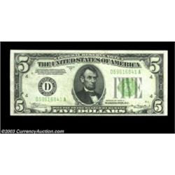 Fr. 1957-D $5 1934A Federal Reserve Note. Gem Crisp Uncirculated.A fresh and fully original example