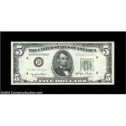 Fr. 1961-D* $5 1950 Wide II Federal Reserve Note. Gem Crisp Uncirculated.A new discovery of consider