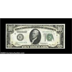 Fr. 2000-H $10 1928 Federal Reserve Note. Choice Crisp Uncirculated.Gem but for the back centering.