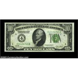 Fr. 2001-D $10 1928A Federal Reserve Note. Choice Crisp Uncirculated.A tough note which catalogues f