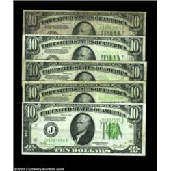 $10 Federal Reserve Note Assortment.Fr. 2002-J $10 1928B Federal Reserve Note Extremely Fine-About U