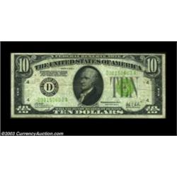 Fr. 2003-D $10 1928C Federal Reserve Note. Very Fine.Not quite as nice as the Gem Cleveland 1928C $1
