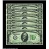 Image 1 : Fr. 2006-H $10 1934A Federal Reserve Notes. Gem Crisp Uncirculated.A run of six consecutive well cen