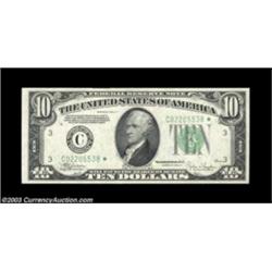 Fr. 2008-C* $10 1934C Federal Reserve Note. Gem Crisp Uncirculated.As fresh and attractive as this s