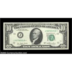 Fr. 2023-J* $10 1977 Federal Reserve Note. Gem Crisp Uncirculated.A superior example of a recent Sta