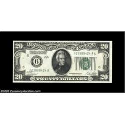 Fr. 2051-F $20 1928A Federal Reserve Note. Gem Crisp Uncirculated.Another lovely example from this g