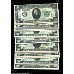 Fr. 2055-G $20 1934A Federal Reserve Notes. Pack of 100. Choice Crisp Uncirculated.A pack of 100 pie