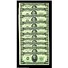 Image 1 : Fr. 2060-D $20 1950A Federal Reserve Notes. Choice Crisp Uncirculated.Ten pieces, in two consecutive