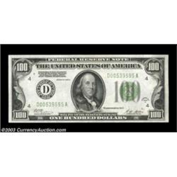 Fr. 2151-D $100 1928A Federal Reserve Note. Choice About Uncirculated.One of just shy of one million