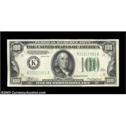 Fr. 2152-K $100 1934 Federal Reserve Note. Choice Crisp Uncirculated.Fresh and nicely centered, a ni