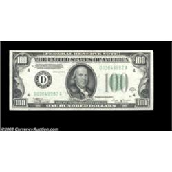 Fr. 2154-D $100 1934B Mule Federal Reserve Note. Crisp Uncirculated.A very scarce Cleveland district